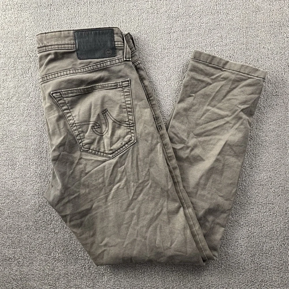 AG Adriano Goldschmeid Pants Adult Size 29W 29L Green Jeans Trouser Casual Men's